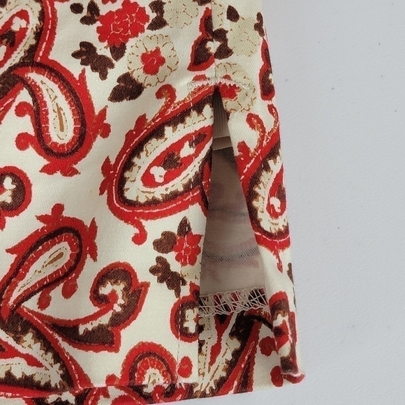 Lady Hagen Tango Red Woven Paisley Print Golf Skirt/Skort Sz 8 - Picture 6 of 14